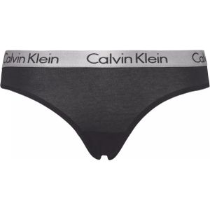Calvin Klein dames Radiant Cotton thong, string, zwart -  Maat: M