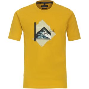 CASA MODA comfort fit heren T-shirt, geel -  Maat: XXL