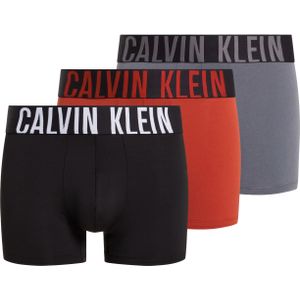 Calvin Klein Trunk (3-pack), heren boxers normale lengte, zwart, rood, grijs -  Maat: XXL