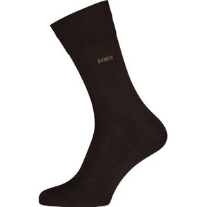BOSS George uni (1-pack), herensokken katoen, donkerbruin