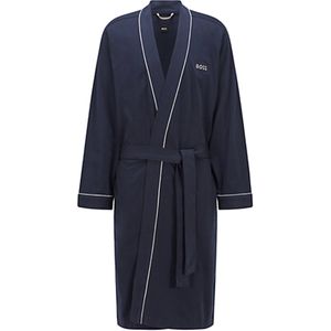 BOSS Kimono, heren ochtendjas (dun), donkerblauw -  Maat: L