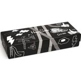 Happy Socks Black And White Socks Gift Set (4-pack), unisex sokken in cadeauverpakking - Unisex - Maat: 36-40