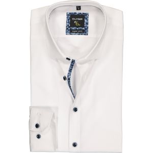OLYMP No. 6 Six super slim fit overhemd, wit poplin (contrast) 41