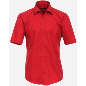 VENTI modern fit overhemd, korte mouw, popeline, rood 47