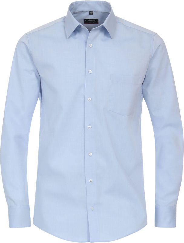 3 voor 99 | Redmond modern fit overhemd, popeline, blauw