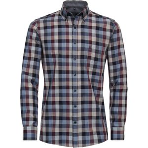 CASA MODA Sport casual fit overhemd, dobby, rood geruit