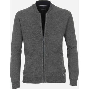 CASA MODA comfort fit vest, donkergroen-wit melange -  Maat: L