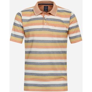 Redmond - Regular Fit - Poloshirt - Oranje Gestreept