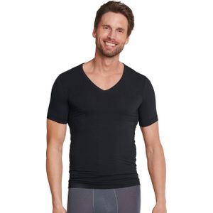 SCHIESSER Personal Fit T-shirt (1-pack), heren shirt korte mouwen v-hals zwart -  Maat: L