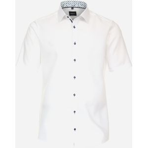 VENTI modern fit overhemd, korte mouw, structuur, wit 47