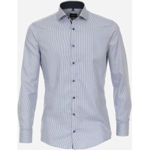 VENTI modern fit overhemd, dobby, blauw gestreept 48
