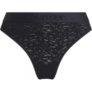 Calvin Klein dames thong (plus) (1-pack), string, zwart -  Maat: 3XL