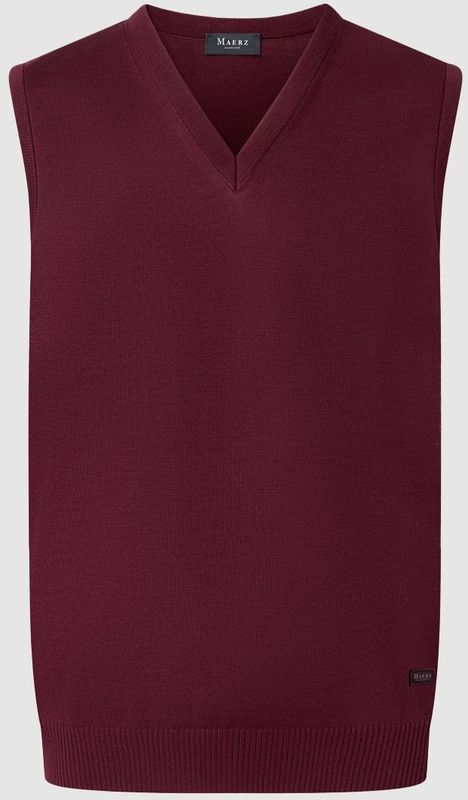 MAERZ Classic Fit heren spencer wol, bordeaux rood