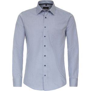 3 voor 99 | Redmond modern fit overhemd, structuur, blauw