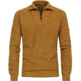 Redmond heren schipperstrui katoenmengsel, opstaande kraag, geel (middeldik)