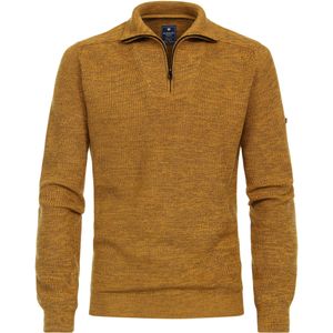 Redmond heren schipperstrui katoenmengsel, opstaande kraag, geel (middeldik)