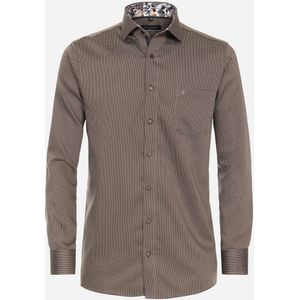 CASA MODA comfort fit overhemd, dobby, bruin 45