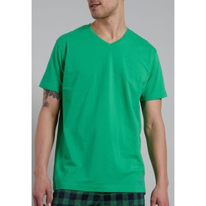 Ceceba heren T-shirt V-hals (1-pack), middengroen -  Maat: 6XL