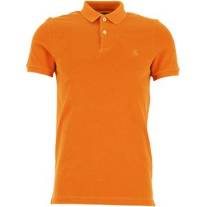 Marc O'Polo shaped fit polo, heren poloshirt korte mouw, oranje -  Maat: XXL