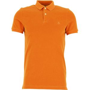 Marc O'Polo shaped fit polo, heren poloshirt korte mouw, oranje -  Maat: L