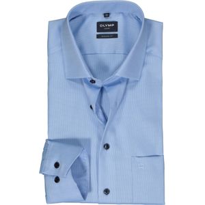 OLYMP modern fit overhemd, mouwlengte 7, structuur, lichtblauw 46