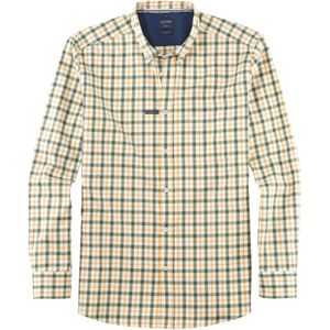 OLYMP Casual regular fit overhemd, flanel, groen geruit