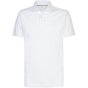 Profuomo slim fit heren polo, wit -  Maat: M