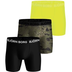 Bjorn Borg Performance boxers, microfiber heren boxers lange pijpen (3-pack), multicolor -  Maat: XL