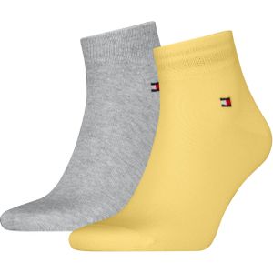 Tommy Hilfiger Quarter (2-pack), heren hoge enkelsokken, geel