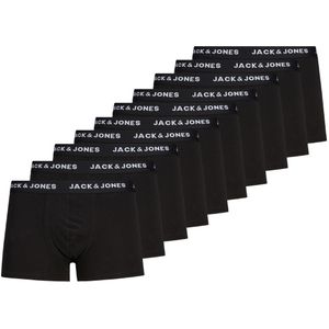 JACK & JONES Jacsolid trunks (10-pack), heren boxers normale lengte, zwart -  Maat: XXL