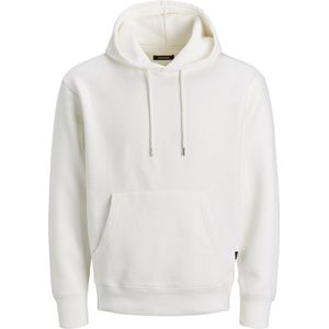 JACK & JONES relaxt fit trui katoen, soft hoodie middeldik, wit -  Maat: XXL