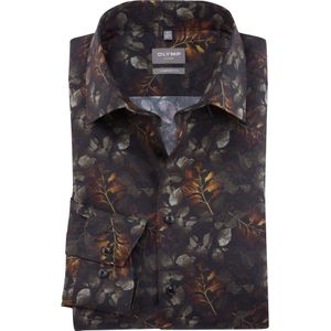 OLYMP Luxor comfort fit overhemd, structuur, mais