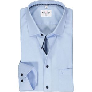 MARVELIS modern fit overhemd, structuur, lichtblauw 43