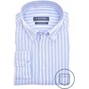 Ledub modern fit overhemd, lichtblauw met wit gestreept 43
