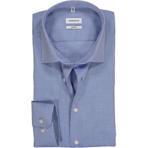 Seidensticker shaped fit overhemd, blauw 45