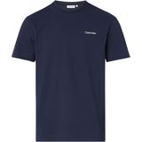Calvin Klein Micro Logo Interlock T-shirt, heren T-shirt korte mouw O-hals, blauw -  Maat: S