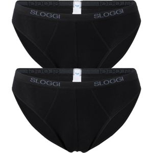 Sloggi Men Basic Mini, heren slips (2-pack), zwart -  Maat: XL