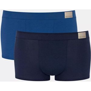 Sloggi Men GO Natural Hipster, heren boxershort korte pijp (2-pack), kobalt- en donkerblauw -  Maat: M