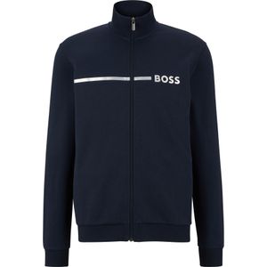 BOSS Tracksuit Jacket, heren lounge vest, donkerblauw