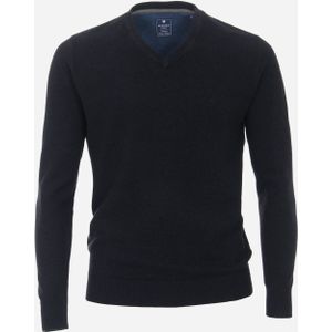 Redmond heren trui katoen, V-hals, blauw (middeldik) -  Maat: 6XL