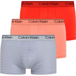 Calvin Klein Low Rise trunks (3-pack), lage heren boxers kort, grijs, zalm, oranje