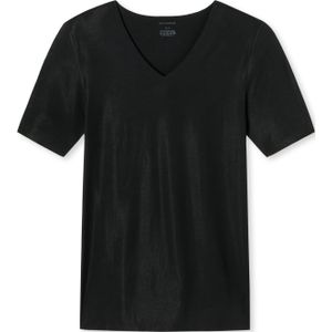 SCHIESSER Laser Cut T-shirt (1-pack), naadloos met diepe V-hals, zwart -  Maat: XL