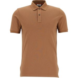 OLYMP Polo Level 5 Classic, slim fit polo, lichtbruin