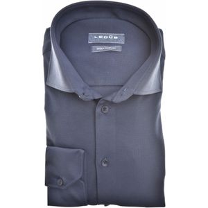 Ledub modern fit overhemd, jersey, donkerblauw