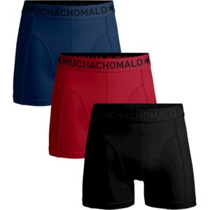 Muchachomalo boxershorts, heren boxers normale lengte (3-pack), Solid