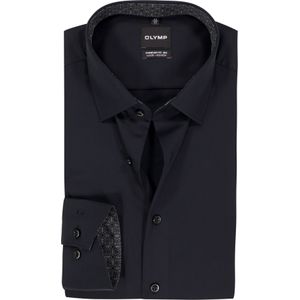 OLYMP - Luxor Comfort Fit Big - Overhemd - Zwart - Strijkvrij - Boordmaat 48