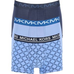 Michael Kors lage heren boxers kort (3-pack), donker- en lichtblauw en print