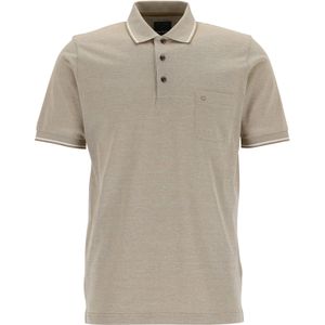 OLYMP Polo Casual, modern fit polo, olijfgroen melange