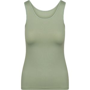 RJ Bodywear Pure Color dames top (1-pack), hemdje met brede banden, olijf -  Maat: M