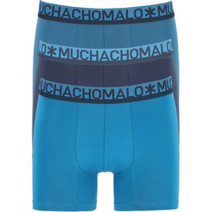 Muchachomalo heren boxershorts (3-pack), cotton solid , 3 tinten blauw -  Maat: 3XL